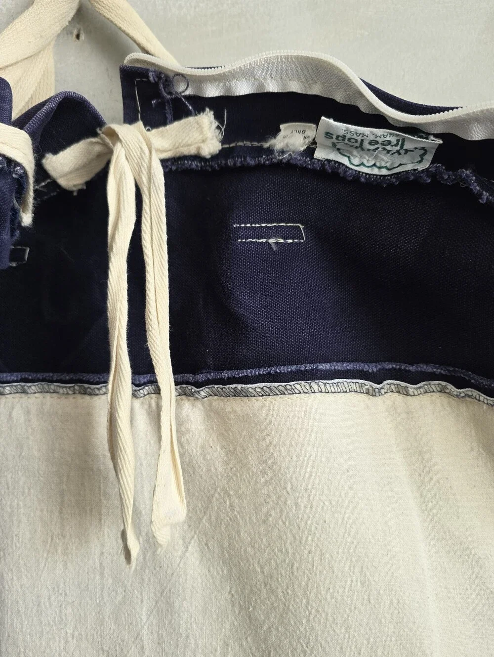 Rare Vtg Nautical Preppy 80s Tree Tops Sailboat Canvas Travel Garment Bag 39x24